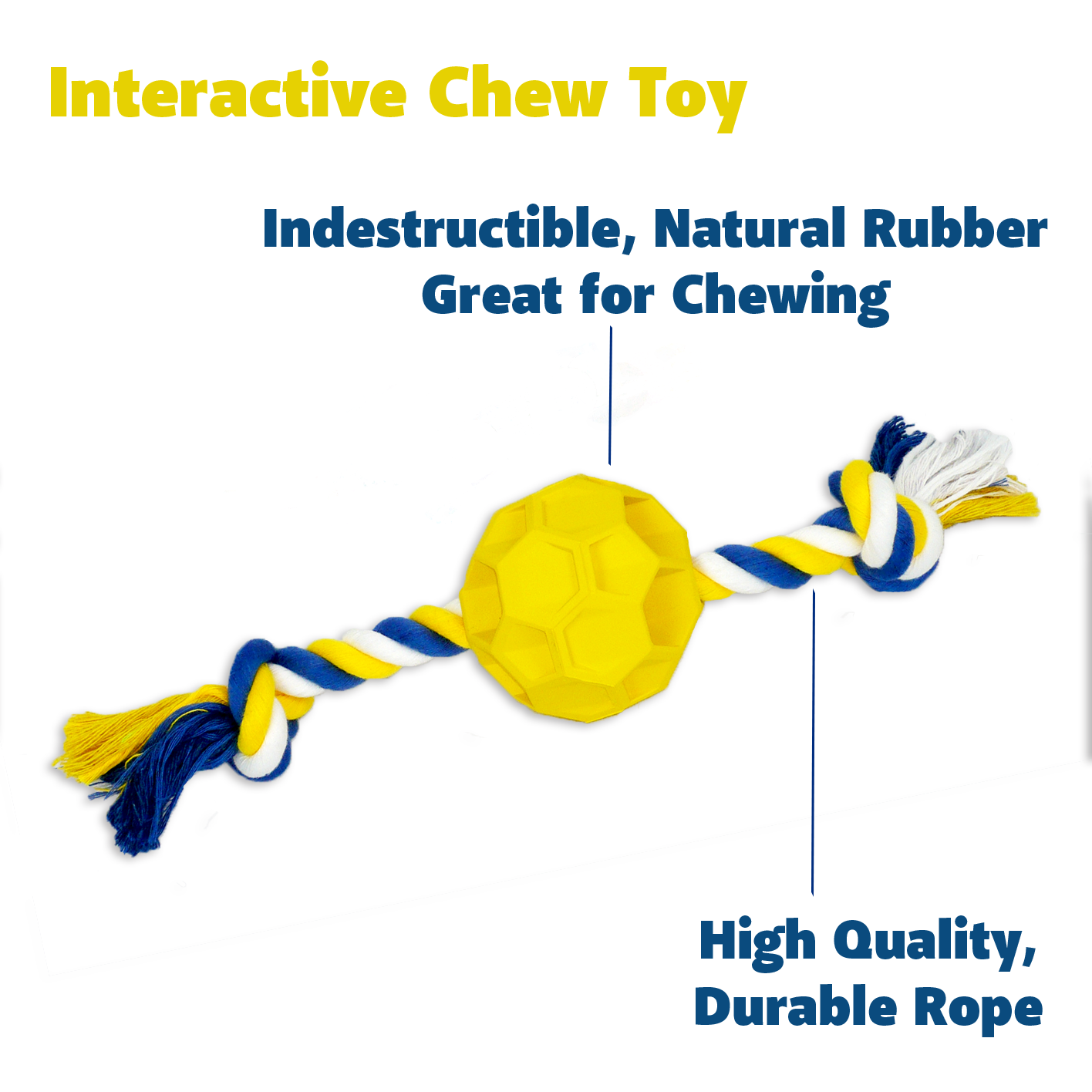 Interactive Rubber Soccer Ball Chew Toy